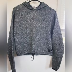 PINK Cropped Hoddie Fleece Size XSmall